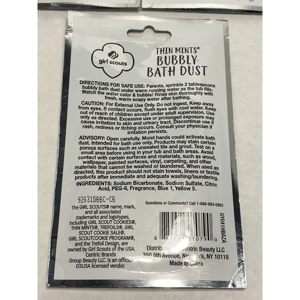 BUBBLY BATH DUST thin mints kids bath time relax bath bomb dust LOT OF‎ 3